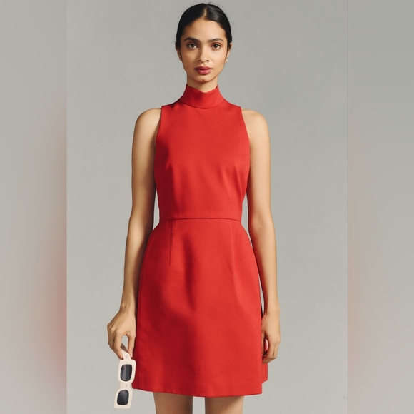 Anthropologie Hutch Mock Neck Mini Dress Size Small - Picture 3 of 8